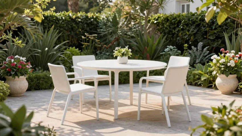 8 White Outdoor Furniture Ideas for a Clean Elegant Garden