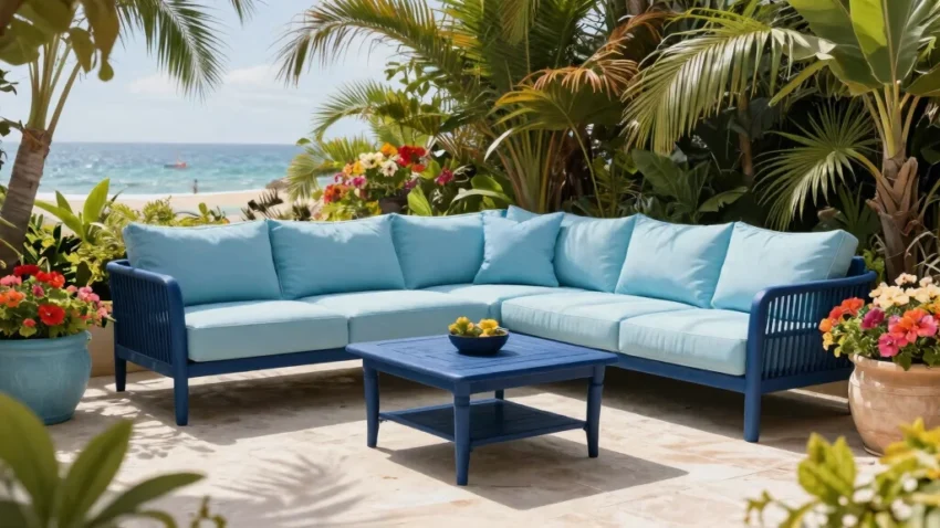 9 Blue Outdoor Furniture Ideas to Add Color to Your Patio